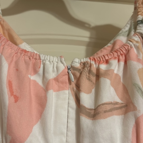 Abercrombie & Fitch Keyhole Babydoll Mini Dress XS Floral Print Puff Sleeves - Picture 8 of 12